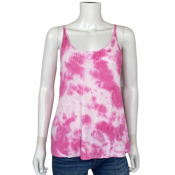 NEW Lovey’s Boutique Pink White Tie Dye Tank Top - Picture 2 of 4